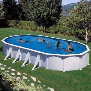 Piscina smontabile GRE Atlantis ovale in acciaio – Lamiera bianca