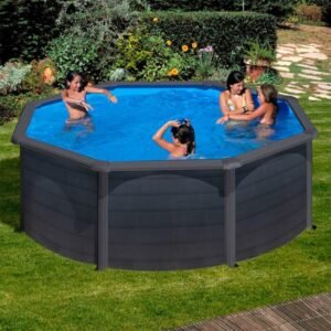 Piscina smontabile GRE Kea circolare – Effetto grafite