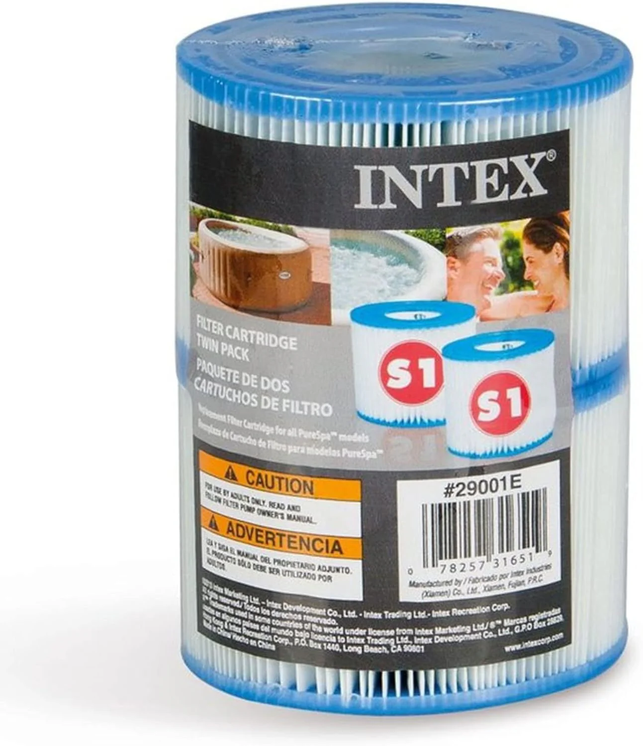 Intex PureSpa Deluxe effetto legno grigio – 63″ × 21″ - immagine 4