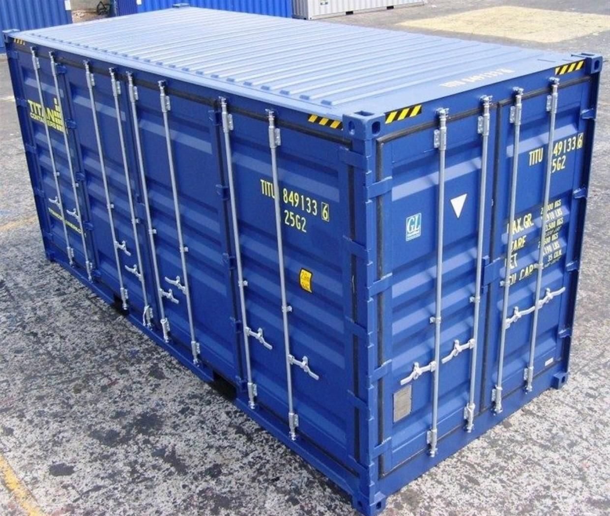 Contenitore marittimo da 20 piedi con doppia porta