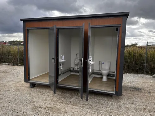 Modulo sanitario a padiglione con tre cabine - immagine 3